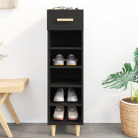 Thumbnail for Schuhschrank Schwarz 30x35x105 cm Holzwerkstoff