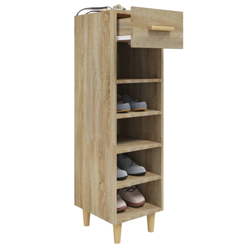 Schuhschrank Sonoma-Eiche 30x35x105 cm Holzwerkstoff