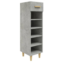 Thumbnail for Schuhschrank Betongrau 30x35x105 cm Holzwerkstoff