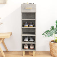 Thumbnail for Schuhschrank Betongrau 30x35x105 cm Holzwerkstoff
