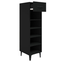 Thumbnail for Schuhschrank Schwarz 30x35x105 cm Holzwerkstoff