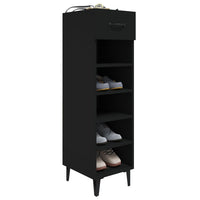 Thumbnail for Schuhschrank Schwarz 30x35x105 cm Holzwerkstoff