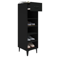 Thumbnail for Schuhschrank Schwarz 30x35x105 cm Holzwerkstoff