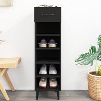 Thumbnail for Schuhschrank Schwarz 30x35x105 cm Holzwerkstoff