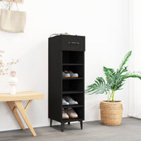 Thumbnail for Schuhschrank Schwarz 30x35x105 cm Holzwerkstoff