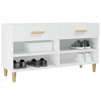 Thumbnail for Schuhschrank Weiß 102x35x55 cm Holzwerkstoff