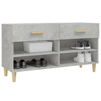 Thumbnail for Schuhschrank Betongrau 102x35x55 cm Holzwerkstoff