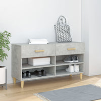 Thumbnail for Schuhschrank Betongrau 102x35x55 cm Holzwerkstoff