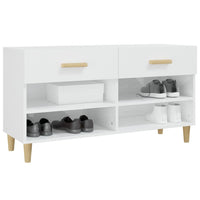 Thumbnail for Schuhschrank Hochglanz-Weiß 102x35x55 cm Holzwerkstoff