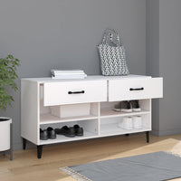 Thumbnail for Schuhschrank Weiß 102x35x55 cm Holzwerkstoff
