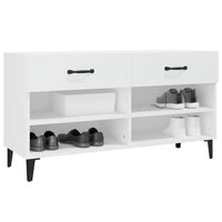 Thumbnail for Schuhschrank Weiß 102x35x55 cm Holzwerkstoff
