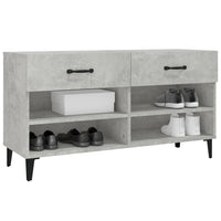 Thumbnail for Schuhschrank Betongrau 102x35x55 cm Holzwerkstoff