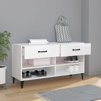 Thumbnail for Schuhschrank Hochglanz-Weiß 102x35x55 cm Holzwerkstoff