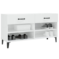 Thumbnail for Schuhschrank Hochglanz-Weiß 102x35x55 cm Holzwerkstoff
