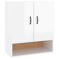 Thumbnail for Wandschrank Hochglanz-Weiß 60x31x70 cm Holzwerkstoff
