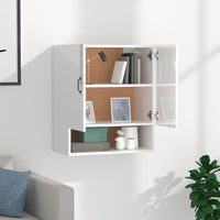 Thumbnail for Wandschrank Hochglanz-Weiß 60x31x70 cm Holzwerkstoff