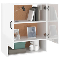 Thumbnail for Wandschrank Hochglanz-Weiß 60x31x70 cm Holzwerkstoff