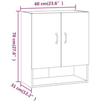Thumbnail for Wandschrank Hochglanz-Weiß 60x31x70 cm Holzwerkstoff