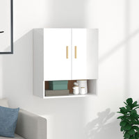 Thumbnail for Wandschrank Hochglanz-Weiß 60x31x70 cm Holzwerkstoff