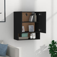 Thumbnail for Wandschrank Schwarz 60x31x70 cm Holzwerkstoff