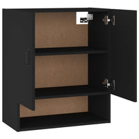 Thumbnail for Wandschrank Schwarz 60x31x70 cm Holzwerkstoff