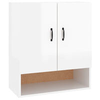 Thumbnail for Wandschrank Hochglanz-Weiß 60x31x70 cm Holzwerkstoff