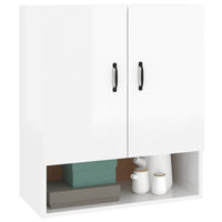Thumbnail for Wandschrank Hochglanz-Weiß 60x31x70 cm Holzwerkstoff