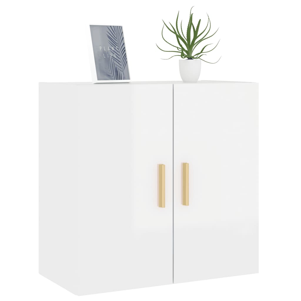 Wandschrank Hochglanz-Weiß 60x30x60 cm Holzwerkstoff