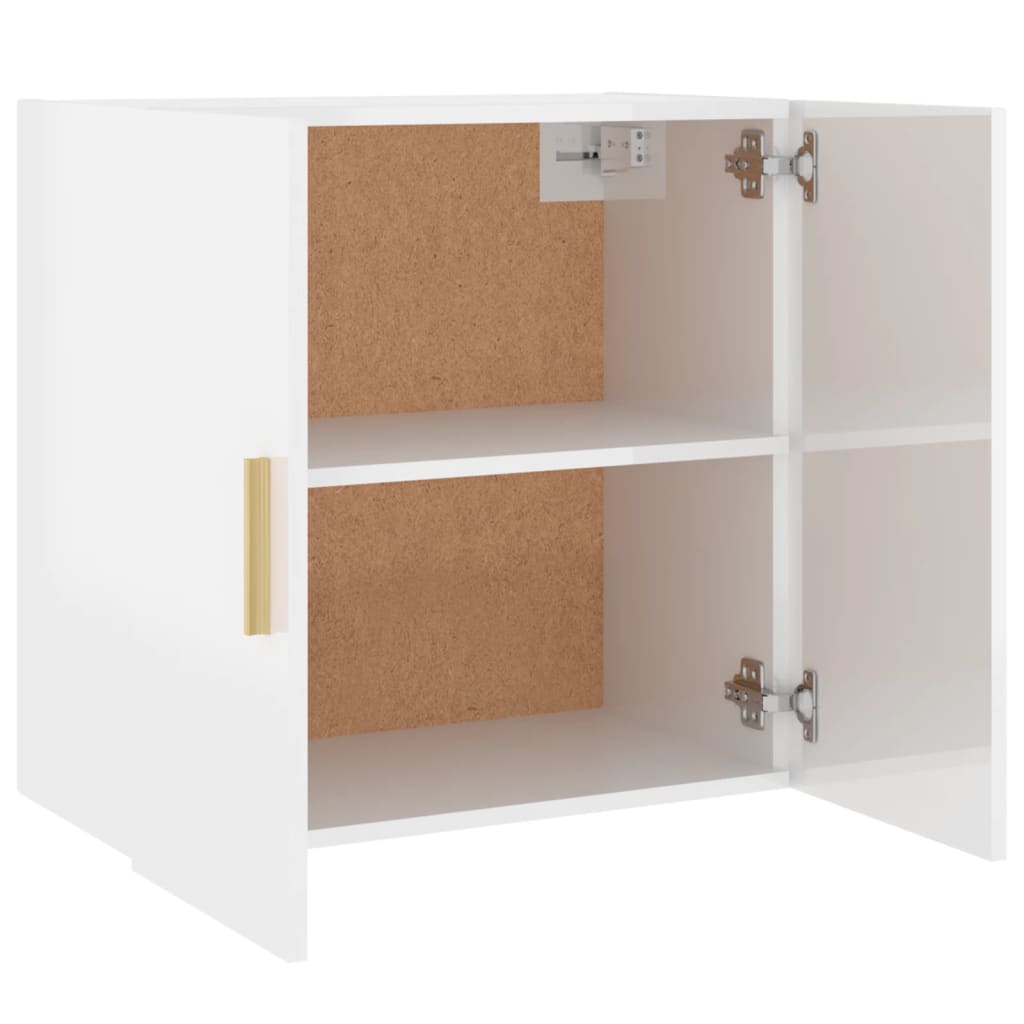 Wandschrank Hochglanz-Weiß 60x30x60 cm Holzwerkstoff