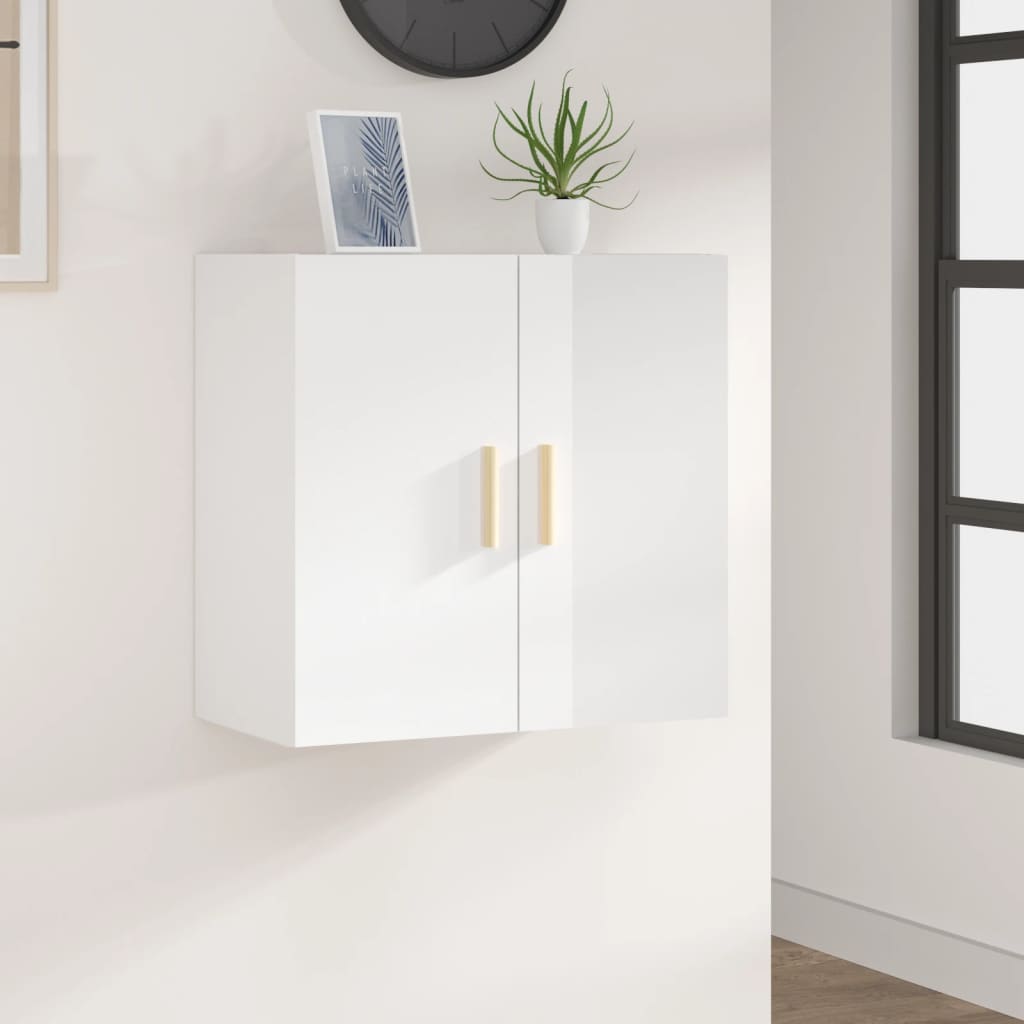 Wandschrank Hochglanz-Weiß 60x30x60 cm Holzwerkstoff