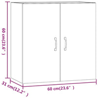 Thumbnail for Wandschrank Betongrau 60x31x60 cm Holzwerkstoff