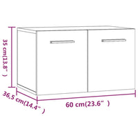 Thumbnail for Wandschrank Weiß 60x36,5x35 cm Holzwerkstoff