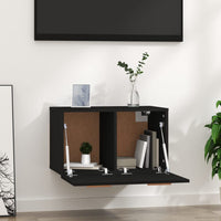 Thumbnail for Wandschrank Schwarz 60x36,5x35 cm Holzwerkstoff