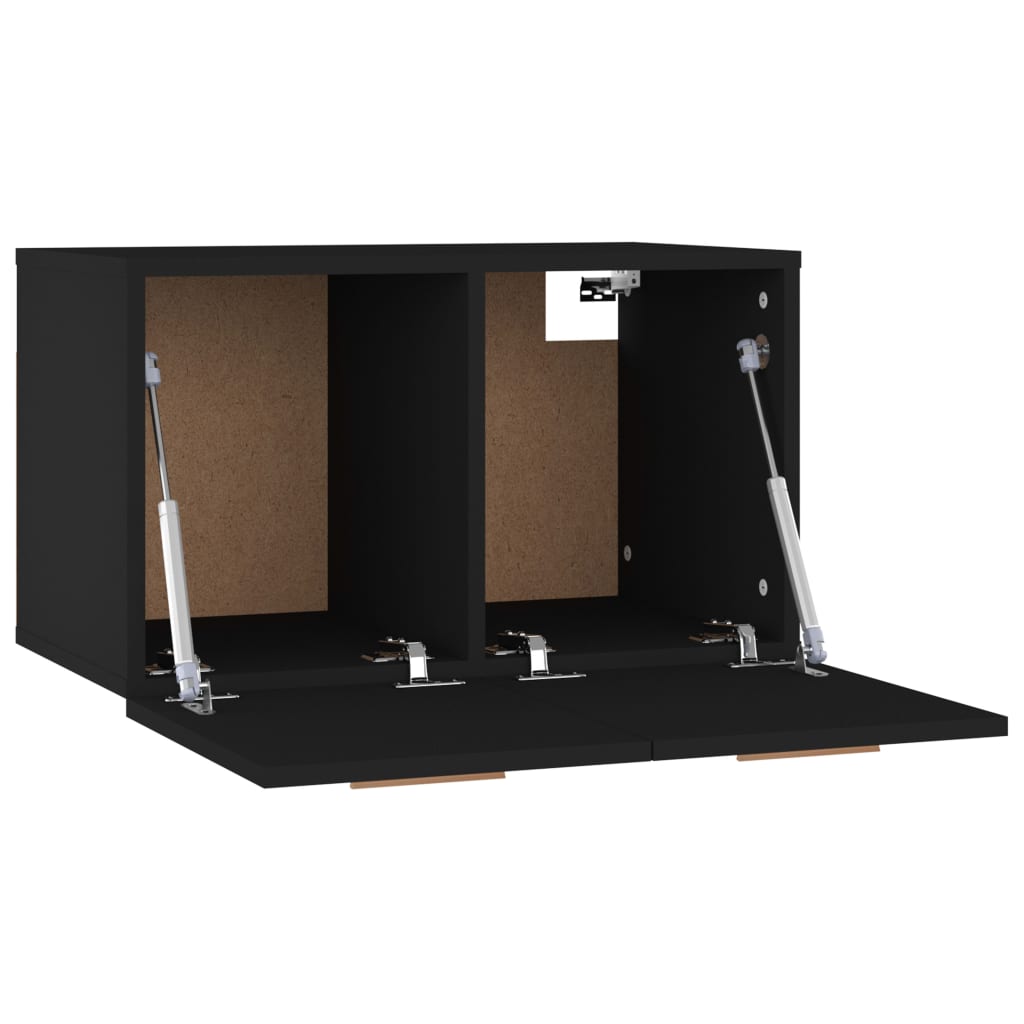 Wandschrank Schwarz 60x36,5x35 cm Holzwerkstoff