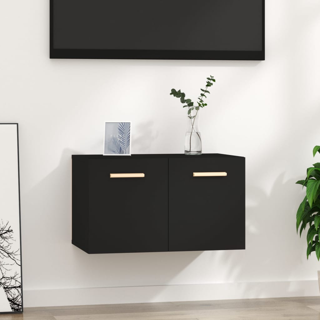 Wandschrank Schwarz 60x36,5x35 cm Holzwerkstoff