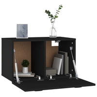 Thumbnail for Wandschrank Schwarz 60x36,5x35 cm Holzwerkstoff