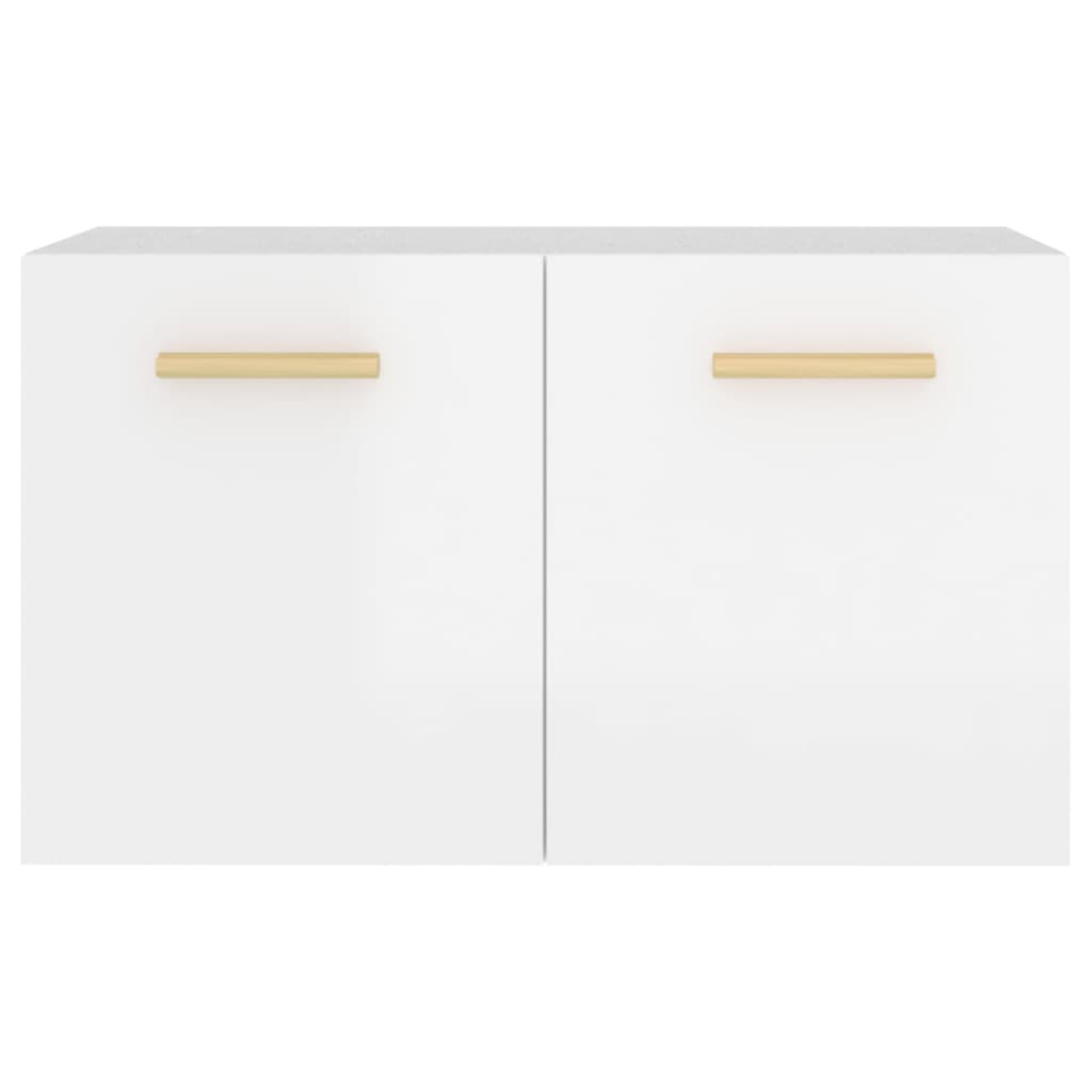 Wandschrank Hochglanz-Weiß 60x36,5x35 cm Holzwerkstoff