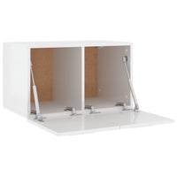 Thumbnail for Wandschrank Hochglanz-Weiß 60x36,5x35 cm Holzwerkstoff