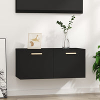 Thumbnail for Wandschrank Schwarz 80x35x36,5 cm Holzwerkstoff