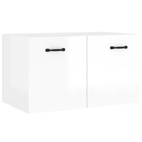 Thumbnail for Wandschrank Hochglanz-Weiß 80x35x36,5 cm Holzwerkstoff