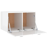 Thumbnail for Wandschrank Hochglanz-Weiß 80x35x36,5 cm Holzwerkstoff