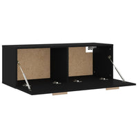 Thumbnail for Wandschrank Schwarz 100x36,5x35 cm Holzwerkstoff