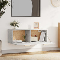 Thumbnail for Wandschrank Betongrau 100x36,5x35 cm Holzwerkstoff