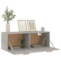Thumbnail for Wandschrank Betongrau 100x36,5x35 cm Holzwerkstoff