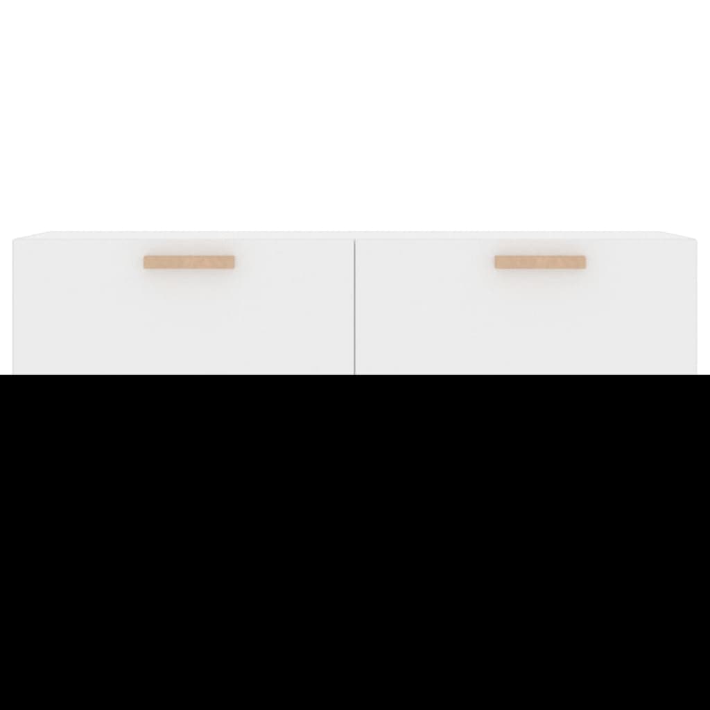 Wandschrank Hochglanz-Weiß 100x36,5x35 cm Holzwerkstoff