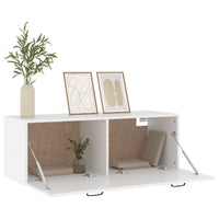 Thumbnail for Wandschrank Weiß 100x36,5x35 cm Holzwerkstoff
