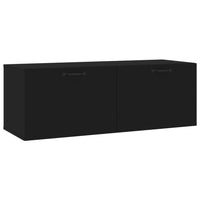 Thumbnail for Wandschrank Schwarz 100x36,5x35 cm Holzwerkstoff