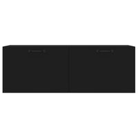 Thumbnail for Wandschrank Schwarz 100x36,5x35 cm Holzwerkstoff