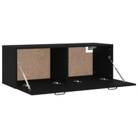 Thumbnail for Wandschrank Schwarz 100x36,5x35 cm Holzwerkstoff