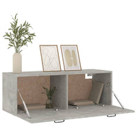Thumbnail for Wandschrank Betongrau 100x36,5x35 cm Holzwerkstoff